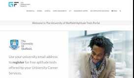 
							         Welcome to The University of Sheffield Aptitude Tests Portal ...								  
							    