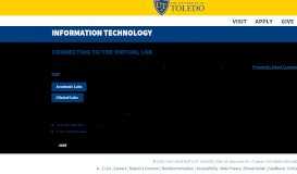 
							         Welcome to the University of Toledo Virtual Lab								  
							    