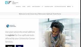 
							         Welcome to the University of Worcester Aptitude Tests Portal ...								  
							    