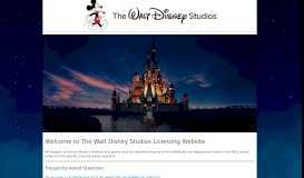 
							         Welcome to The Walt Disney Studios Licensing Website								  
							    