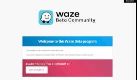 
							         Welcome to the Waze Beta program								  
							    