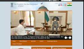
							         Welcome to the website of The President of India								  
							    
