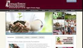 
							         Welcome to Thomas Edison State University Foundation Website ...								  
							    
