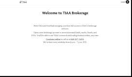 
							         Welcome to TIAA Brokerage | TIAA								  
							    