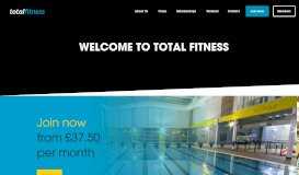 
							         Welcome to Total Fitness | Total Fitness								  
							    