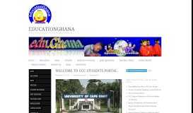 
							         Welcome To UCC Students Portal | educationGhana								  
							    