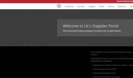 
							         Welcome to UL's iSupplier Portal - UL.com								  
							    