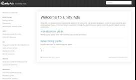 
							         Welcome to Unity Ads - Knowledge base								  
							    