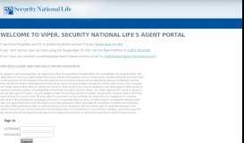 
							         welcome to viper, security national life's agent portal!!! - SNL ...								  
							    