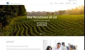 
							         Welcome to Vital Recruitment UK Ltd								  
							    