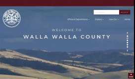 
							         Welcome to Walla Walla County								  
							    