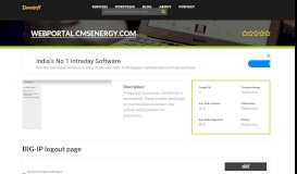 
							         Welcome to Webportal.cmsenergy.com - BIG-IP logout page								  
							    