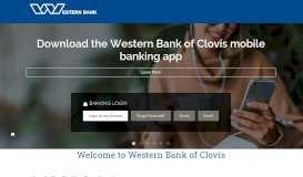 
							         Welcome to Western Bank of Clovis								  
							    