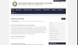 
							         Welcome to WSSC | Wodonga Senior Secondary College								  
							    