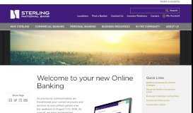 
							         Welcome to your new Online Banking - Sterling National Bank								  
							    