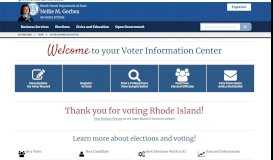 
							         Welcome to your Voter Information Center -								  
							    