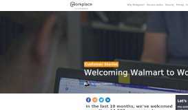
							         Welcoming Walmart to Workplace | Workplace from Facebook								  
							    