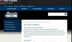
							         Weld County Programs | Firestone, CO - Official Website								  
							    