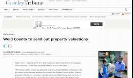 
							         Weld County to send out property valuations | GreeleyTribune.com								  
							    