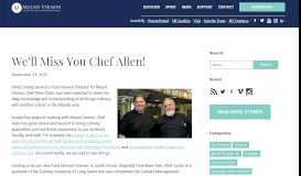 
							         We'll Miss You Chef Allen! | Mount Vernon Presbyterian School								  
							    