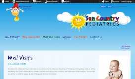 
							         Well Visits — Sun Country Pediatrics								  
							    