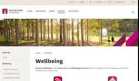 
							         Wellbeing - Macquarie University - Student Portal								  
							    