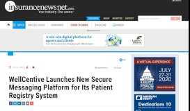 
							         WellCentive Launches New Secure Messaging Platform for Its Patient ...								  
							    