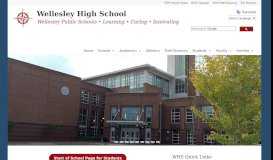 
							         Wellesley High School								  
							    