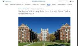 
							         Wellesley's Housing Selection Process Goes Online with New Portal ...								  
							    