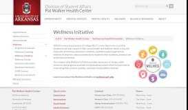 
							         Wellness Initiative | Pat Walker Health Center | University of Arkansas								  
							    