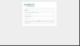 
							         Wellpath Single Sign On Portal - TEST								  
							    