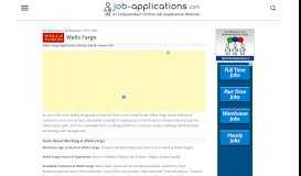 
							         Wells Fargo Application, Jobs & Careers Online - Job-Applications.com								  
							    
