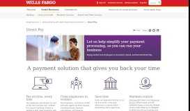
							         Wells Fargo Business Online Direct Pay								  
							    