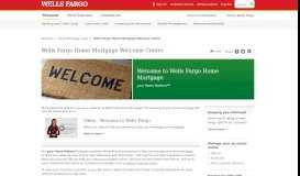 
							         Wells Fargo Home Mortgage – Welcome								  
							    