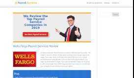
							         Wells Fargo Payroll Services Review								  
							    