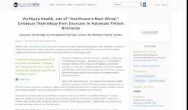 
							         WellSpan Health, one of “Healthcare's Most Wired,” Embraces ...								  
							    