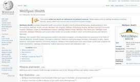 
							         WellSpan Health - Wikipedia								  
							    