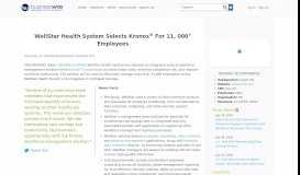 
							         WellStar Health System Selects Kronos® For 11, 000+ ...								  
							    