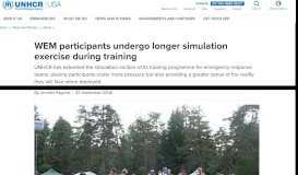 
							         WEM participants undergo longer simulation exercise during training								  
							    