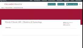 
							         Wendy S Perrott, MD - Obstetrics & Gynecology - Orlando Health								  
							    