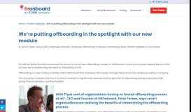 
							         We're putting offboarding in the spotlight with our new module ...								  
							    