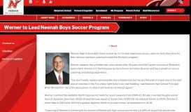 
							         Werner to Lead Neenah Boys Soccer Program								  
							    
