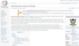 
							         Werribee Secondary College - Wikipedia								  
							    