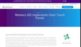 
							         Weslaco ISD Implements Clear Touch Panels - Clear Touch Interactive								  
							    