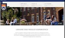 
							         Wesley College: Homepage								  
							    