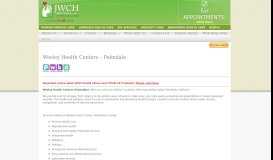 
							         Wesley Health Centers Patient Information Forms - JWCH Institute								  
							    