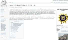 
							         West African Examinations Council - Wikipedia								  
							    