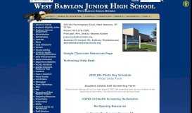 
							         West Babylon Junior High School - West Babylon Union Free School ...								  
							    