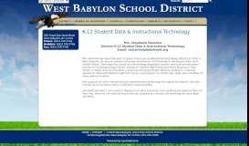 
							         West Babylon Union Free School District District | Director of K-12 ...								  
							    