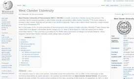 
							         West Chester University - Wikipedia								  
							    